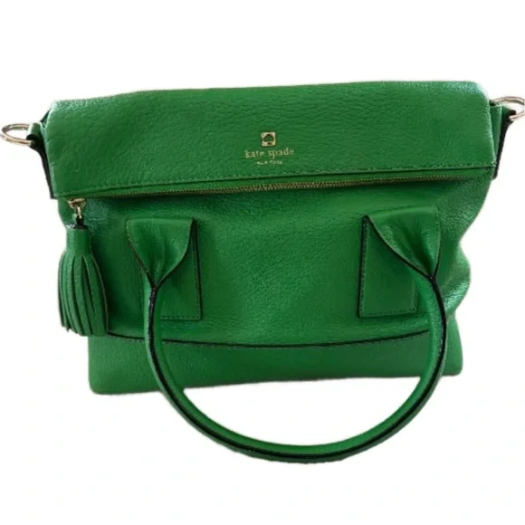 Kate Spade Green Top Fold Handbag - Picture 2 of 9
